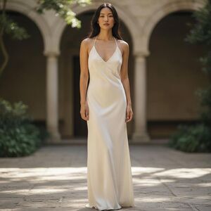 Unbranded Women's Cream and White Dress